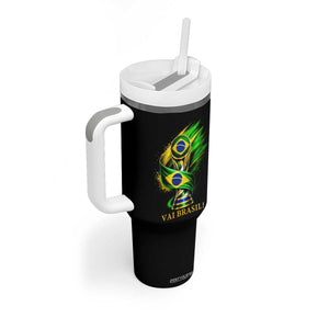 Brazil Soccer Fan 2026 Gift Tumbler With Handle Vai Brasil