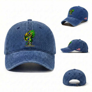Brazil Soccer Fan 2026 Gift Washed Cotton Baseball Cap Vai Brasil