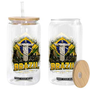 Brazilian Futbol 2026 Glass Can Christ The Redeemer Football Pride