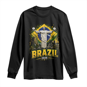 Brazilian Futbol 2026 Long Sleeve Shirt Christ The Redeemer Football Pride
