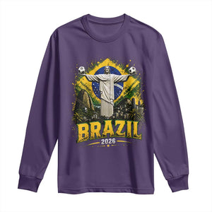 Brazilian Futbol 2026 Long Sleeve Shirt Christ The Redeemer Football Pride