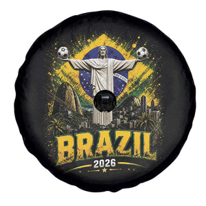 Brazilian Futbol 2026 Spare Tire Cover Christ The Redeemer Football Pride