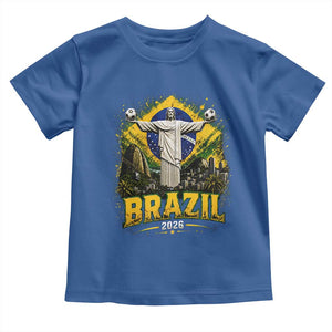 Brazilian Futbol 2026 Toddler T Shirt Christ The Redeemer Football Pride