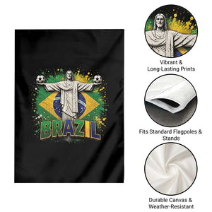 Latin Pride Christ The Redeemer Graphic Garden Flag Brazilian Football 2026