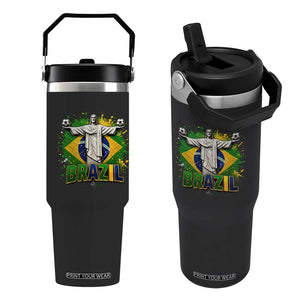 Latin Pride Christ The Redeemer Graphic Flip Straw Tumbler Brazilian Football 2026