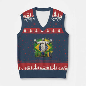 Latin Pride Christ The Redeemer Graphic V-Neck Knit Sweater Vest Brazilian Football 2026