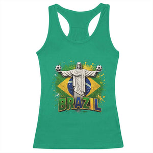Latin Pride Christ The Redeemer Graphic Racerback Tank Top Brazilian Football 2026