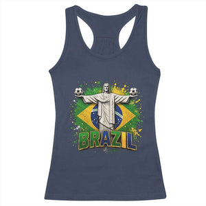 Latin Pride Christ The Redeemer Graphic Racerback Tank Top Brazilian Football 2026