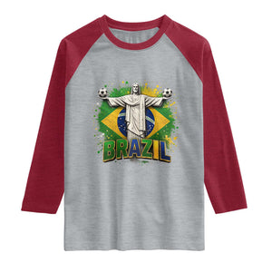Latin Pride Christ The Redeemer Graphic Raglan Shirt Brazilian Football 2026