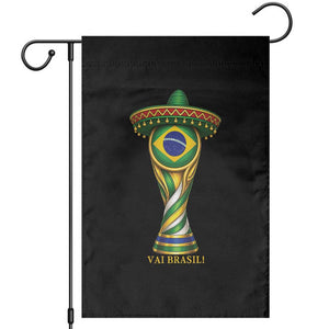 Brazil Football Supporter Gift Garden Flag Vai Brasil