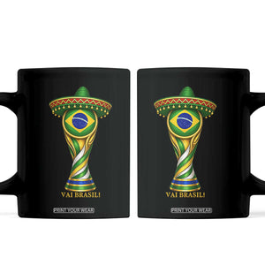 Brazil Football Supporter Gift Coffee Mug Vai Brasil