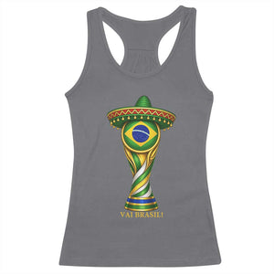 Brazil Football Supporter Gift Racerback Tank Top Vai Brasil