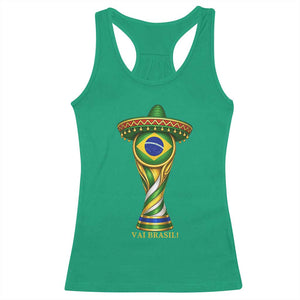 Brazil Football Supporter Gift Racerback Tank Top Vai Brasil
