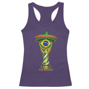 Brazil Football Supporter Gift Racerback Tank Top Vai Brasil
