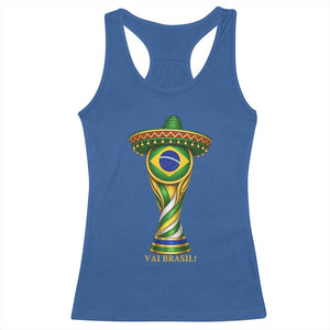 Brazil Football Supporter Gift Racerback Tank Top Vai Brasil