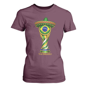 Brazil Football Supporter Gift T Shirt For Women Vai Brasil