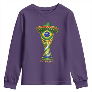 Brazil Football Supporter Gift Youth Sweatshirt Vai Brasil