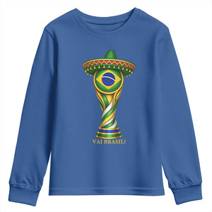 Brazil Football Supporter Gift Youth Sweatshirt Vai Brasil