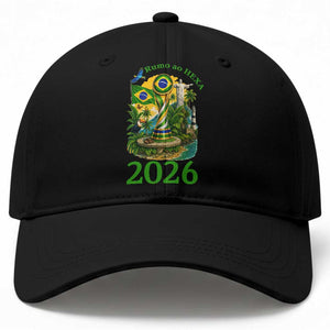 Rumo Ao Hexa Baseball Cap Brazil Soccer Fan 2026 Graphic