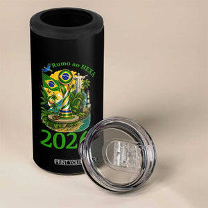 Rumo Ao Hexa 4 in 1 Can Cooler Tumbler Brazil Soccer Fan 2026 Graphic