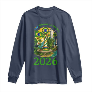 Rumo Ao Hexa Long Sleeve Shirt Brazil Soccer Fan 2026 Graphic