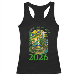 Rumo Ao Hexa Racerback Tank Top Brazil Soccer Fan 2026 Graphic