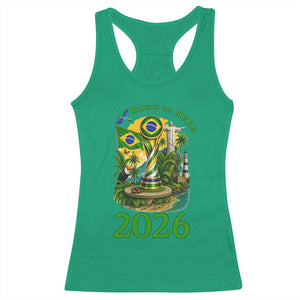 Rumo Ao Hexa Racerback Tank Top Brazil Soccer Fan 2026 Graphic