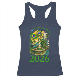 Rumo Ao Hexa Racerback Tank Top Brazil Soccer Fan 2026 Graphic