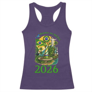 Rumo Ao Hexa Racerback Tank Top Brazil Soccer Fan 2026 Graphic