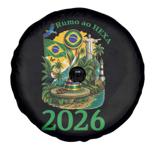 Rumo Ao Hexa Spare Tire Cover Brazil Soccer Fan 2026 Graphic