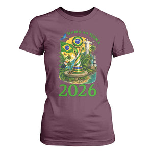Rumo Ao Hexa T Shirt For Women Brazil Soccer Fan 2026 Graphic