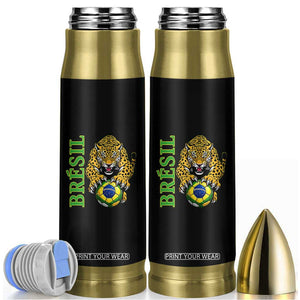 Brazil Soccer Jaguar Bullet Tumbler Football Supporter Gift