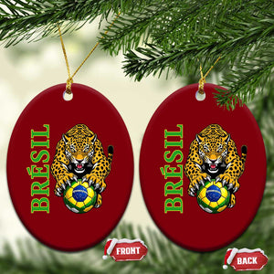 Brazil Soccer Jaguar Ceramic Ornament Football Supporter Gift