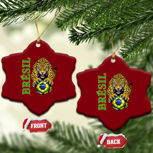 Brazil Soccer Jaguar Ceramic Ornament Football Supporter Gift