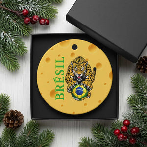 Brazil Soccer Jaguar Ceramic Ornament Football Supporter Gift