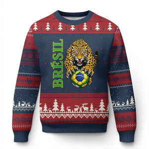 Brazil Soccer Jaguar Ugly Christmas Sweater Football Supporter Gift