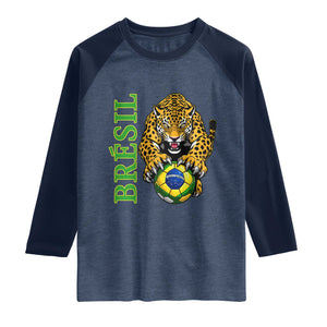 Brazil Soccer Jaguar Raglan Shirt Football Supporter Gift