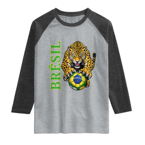 Brazil Soccer Jaguar Raglan Shirt Football Supporter Gift