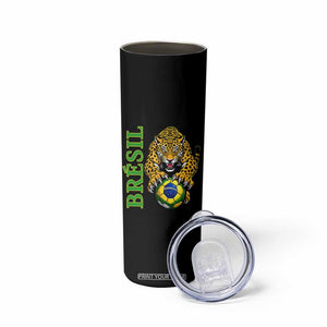 Brazil Soccer Jaguar Skinny Tumbler Football Supporter Gift