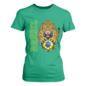 Brazil Soccer Jaguar T Shirt For Women Football Supporter Gift