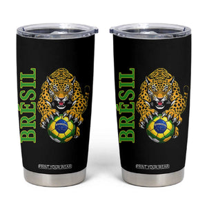 Brazil Soccer Jaguar Tumbler Cup Football Supporter Gift