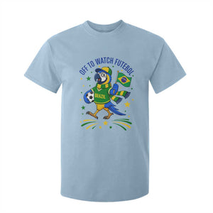 Off To Watch Futebol T Shirt For Kid Funny Brazil Macaw Soccer Fan