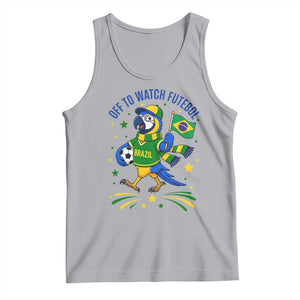 Off To Watch Futebol Tank Top Funny Brazil Macaw Soccer Fan