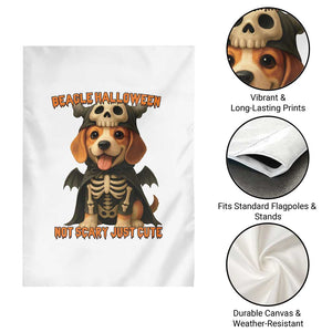 Beagle Halloween Skeleton Garden Flag Not Scary Just Cute Dog Lover TS12 Print Your Wear