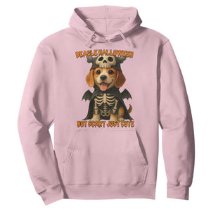Beagle Halloween Skeleton Hoodie Not Scary Just Cute Dog Lover TS12 Light Pink Print Your Wear