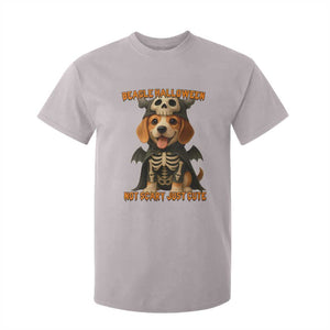 Beagle Halloween Skeleton T Shirt For Kid Not Scary Just Cute Dog Lover TS12 Ice Gray Print Your Wear