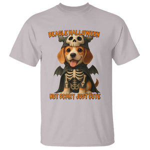 Beagle Halloween Skeleton T Shirt Not Scary Just Cute Dog Lover TS12 Ice Gray Print Your Wear