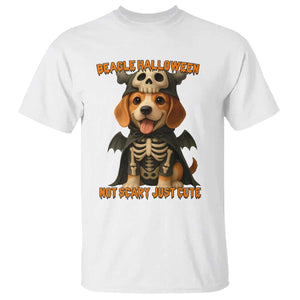 Beagle Halloween Skeleton T Shirt Not Scary Just Cute Dog Lover TS12 White Print Your Wear