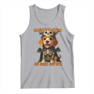 Beagle Halloween Skeleton Tank Top Not Scary Just Cute Dog Lover TS12 Athletic Heather Print Your Wear