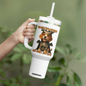 Beagle Halloween Skeleton Tumbler With Handle Not Scary Just Cute Dog Lover TS12 Print Your Wear